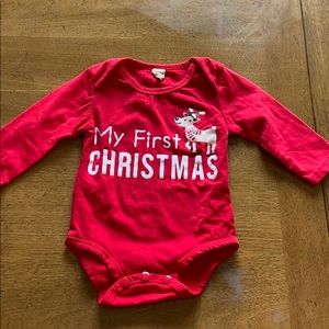 My First Christmas long sleeve onesie